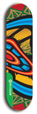 North American maple skateboard deck designed by underground artist BellyRash -- available in widths between 7.5 to 8.5 inches in both mellow concave and steep concave shapes from the BellyRash Limited Edition Blitz Deck series: Twisted Dharma