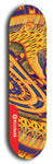 Skateboard deck: Limited edition, North American maple skateboard deck designed by underground artist BellyRash - available widths 7.5 to 8.5 inches in both mellow concave and steep concave shapes. Artwork: TWISTED DHARMA brand popsicle-shaped deck