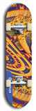 Skateboard deck: Limited edition, North American maple skateboard deck designed by underground artist BellyRash - available widths 7.5 to 8.5 inches in both mellow concave and steep concave shapes. Artwork: TWISTED DHARMA brand popsicle-shaped deck