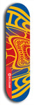 Skateboard deck: Limited edition, North American maple skateboard deck designed by underground artist BellyRash - available widths 7.5 to 8.5 inches in both mellow concave and steep concave shapes. Artwork: TWISTED DHARMA brand popsicle-shaped deck