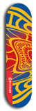 Skateboard deck: Limited edition, North American maple skateboard deck designed by underground artist BellyRash - available widths 7.5 to 8.5 inches in both mellow concave and steep concave shapes. Artwork: TWISTED DHARMA brand popsicle-shaped deck