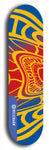 Skateboard deck: Limited edition, North American maple skateboard deck designed by underground artist BellyRash - available widths 7.5 to 8.5 inches in both mellow concave and steep concave shapes. Artwork: TWISTED DHARMA brand popsicle-shaped deck