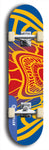 Skateboard deck: Limited edition, North American maple skateboard deck designed by underground artist BellyRash - available widths 7.5 to 8.5 inches in both mellow concave and steep concave shapes. Artwork: TWISTED DHARMA brand popsicle-shaped deck