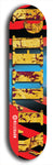 Jawn brand North American maple skateboard deck designed by underground artist BellyRash -- available in widths between 7.5 to 8.5 inches in both mellow concave and steep concave shapes. 