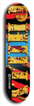 Jawn brand North American maple skateboard deck designed by underground artist BellyRash -- available in widths between 7.5 to 8.5 inches in both mellow concave and steep concave shapes. 