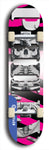 Jawn brand North American maple skateboard deck designed by underground artist BellyRash -- available in widths between 7.5 to 8.5 inches in both mellow concave and steep concave shapes. 