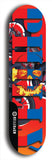 Jawn brand North American maple skateboard deck designed by underground artist BellyRash -- available in widths between 7.5 to 8.5 inches in both mellow concave and steep concave shapes. 