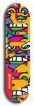 Jawn brand North American maple skateboard deck designed by underground artist BellyRash -- available in widths between 7.5 to 8.5 inches in both mellow concave and steep concave shapes. 