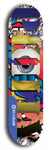 Jawn brand North American maple skateboard deck designed by underground artist BellyRash -- available in widths between 7.5 to 8.5 inches in both mellow concave and steep concave shapes. 