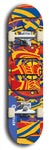 Jawn brand North American maple skateboard deck designed by underground artist BellyRash -- available in widths between 7.5 to 8.5 inches in both mellow concave and steep concave shapes. 