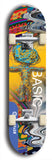 North American maple skateboard deck designed by underground artist BellyRash -- available in widths between 7.5 to 8.5 inches in both mellow concave and steep concave shapes.