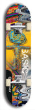 North American maple skateboard deck designed by underground artist BellyRash -- available in widths between 7.5 to 8.5 inches in both mellow concave and steep concave shapes.