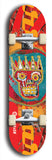 North American maple skateboard deck designed by underground artist BellyRash -- available in widths between 7.5 to 8.5 inches in both mellow concave and steep concave shapes. Artwork: street art and abstract with Seattle Central skull logo