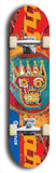 North American maple skateboard deck designed by underground artist BellyRash -- available in widths between 7.5 to 8.5 inches in both mellow concave and steep concave shapes. Artwork: street art and abstract with Seattle Central skull logo