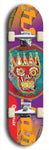 North American maple skateboard deck designed by underground artist BellyRash -- available in widths between 7.5 to 8.5 inches in both mellow concave and steep concave shapes. Artwork: street art and abstract with Seattle Central skull logo