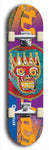 North American maple skateboard deck designed by underground artist BellyRash -- available in widths between 7.5 to 8.5 inches in both mellow concave and steep concave shapes. Artwork: street art and abstract with Seattle Central skull logo