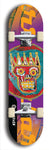 North American maple skateboard deck designed by underground artist BellyRash -- available in widths between 7.5 to 8.5 inches in both mellow concave and steep concave shapes. Artwork: street art and abstract with Seattle Central skull logo