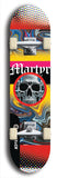 North American maple skateboard deck designed by underground artist BellyRash -- available in widths between 7.5 to 8.5 inches in both mellow concave and steep concave shapes. Artwork: street art and street artist and Martyr logo