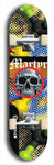 North American maple skateboard deck designed by underground artist BellyRash -- available in widths between 7.5 to 8.5 inches in both mellow concave and steep concave shapes. Artwork: street art and street artist and Martyr logo