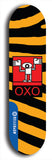 North American maple skateboard deck designed by underground artist BellyRash -- available in widths between 7.5 to 8.5 inches in both mellow concave and steep concave shapes. Artwork: street art and abstract with OXO skateboard logo