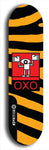 North American maple skateboard deck designed by underground artist BellyRash -- available in widths between 7.5 to 8.5 inches in both mellow concave and steep concave shapes. Artwork: street art and abstract with OXO skateboard logo