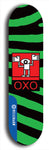 North American maple skateboard deck designed by underground artist BellyRash -- available in widths between 7.5 to 8.5 inches in both mellow concave and steep concave shapes. Artwork: street art and abstract with OXO skateboard logo