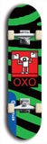 North American maple skateboard deck designed by underground artist BellyRash -- available in widths between 7.5 to 8.5 inches in both mellow concave and steep concave shapes. Artwork: street art and abstract with OXO skateboard logo