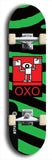 North American maple skateboard deck designed by underground artist BellyRash -- available in widths between 7.5 to 8.5 inches in both mellow concave and steep concave shapes. Artwork: street art and abstract with OXO skateboard logo