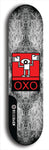 North American maple skateboard deck designed by underground artist BellyRash -- available in widths between 7.5 to 8.5 inches in both mellow concave and steep concave shapes. Artwork: street art and abstract with OXO skateboard logo