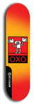 North American maple skateboard deck designed by underground artist BellyRash -- available in widths between 7.5 to 8.5 inches in both mellow concave and steep concave shapes. Artwork: street art and abstract with OXO skateboard logo