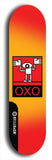 North American maple skateboard deck designed by underground artist BellyRash -- available in widths between 7.5 to 8.5 inches in both mellow concave and steep concave shapes. Artwork: street art and abstract with OXO skateboard logo