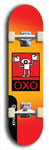 North American maple skateboard deck designed by underground artist BellyRash -- available in widths between 7.5 to 8.5 inches in both mellow concave and steep concave shapes. Artwork: street art and abstract with OXO skateboard logo