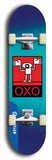 North American maple skateboard deck designed by underground artist BellyRash -- available in widths between 7.5 to 8.5 inches in both mellow concave and steep concave shapes. Artwork: street art and abstract with OXO skateboard logo