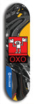 North American maple skateboard deck designed by underground artist BellyRash -- available in widths between 7.5 to 8.5 inches in both mellow concave and steep concave shapes. Artwork: street art and abstract with OXO skateboard logo