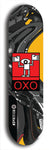 North American maple skateboard deck designed by underground artist BellyRash -- available in widths between 7.5 to 8.5 inches in both mellow concave and steep concave shapes. Artwork: street art and abstract with OXO skateboard logo