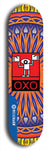 North American maple skateboard deck designed by underground artist BellyRash -- available in widths between 7.5 to 8.5 inches in both mellow concave and steep concave shapes. Artwork: street art and abstract with OXO skateboard logo