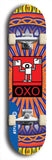 North American maple skateboard deck designed by underground artist BellyRash -- available in widths between 7.5 to 8.5 inches in both mellow concave and steep concave shapes. Artwork: street art and abstract with OXO skateboard logo