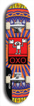 North American maple skateboard deck designed by underground artist BellyRash -- available in widths between 7.5 to 8.5 inches in both mellow concave and steep concave shapes. Artwork: street art and abstract with OXO skateboard logo
