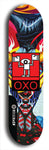 North American maple skateboard deck designed by underground artist BellyRash -- available in widths between 7.5 to 8.5 inches in both mellow concave and steep concave shapes. Artwork: street art and abstract with OXO skateboard logo