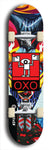 North American maple skateboard deck designed by underground artist BellyRash -- available in widths between 7.5 to 8.5 inches in both mellow concave and steep concave shapes. Artwork: street art and abstract with OXO skateboard logo