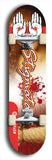 North American maple skateboard deck designed by underground artist BellyRash -- available in widths between 7.5 to 8.5 inches in both mellow concave and steep concave shapes, featuring the BellyRash Stigmata logo.