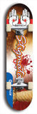 North American maple skateboard deck designed by underground artist BellyRash -- available in widths between 7.5 to 8.5 inches in both mellow concave and steep concave shapes, featuring the BellyRash Stigmata logo