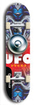 North American maple skateboard deck designed by underground artist BellyRash -- available in widths between 7.5 to 8.5 inches in both mellow concave and steep concave shapes. Artwork: UFO logo.