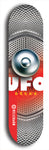 North American maple skateboard deck designed by underground artist BellyRash -- available in widths between 7.5 to 8.5 inches in both mellow concave and steep concave shapes. Artwork: UFO logo.