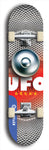 North American maple skateboard deck designed by underground artist BellyRash -- available in widths between 7.5 to 8.5 inches in both mellow concave and steep concave shapes. Artwork: UFO logo.