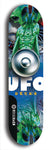 North American maple skateboard deck designed by underground artist BellyRash -- available in widths between 7.5 to 8.5 inches in both mellow concave and steep concave shapes. Artwork: UFO logo.