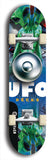 North American maple skateboard deck designed by underground artist BellyRash -- available in widths between 7.5 to 8.5 inches in both mellow concave and steep concave shapes. Artwork: UFO logo.