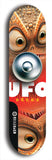 North American maple skateboard deck designed by underground artist BellyRash -- available in widths between 7.5 to 8.5 inches in both mellow concave and steep concave shapes. Artwork: UFO logo.
