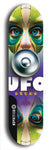 North American maple skateboard deck designed by underground artist BellyRash -- available in widths between 7.5 to 8.5 inches in both mellow concave and steep concave shapes. Artwork: UFO logo.