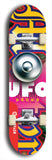 North American maple skateboard deck designed by underground artist BellyRash -- available in widths between 7.5 to 8.5 inches in both mellow concave and steep concave shapes. Artwork: UFO logo.